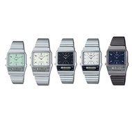 FREE SHIPPING  (2 YEARS WARRANTY )100% ORIGINAL CASIO WATCH VINTAGE STEEL CLASSIC ANALOG  DIGITAL AQ