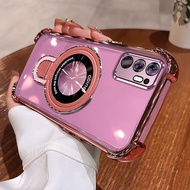 Case For OPPO Reno 6 5G Imported anti drop material new mobile phone holder magnifying glass functio