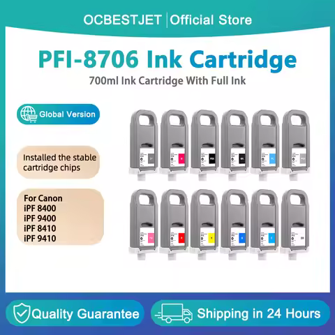 PFI-8706 700ml Compatible Ink Cartridge With Pigment Ink For Canon iPF8300s iPF8410 iPF9410 iPF-9410