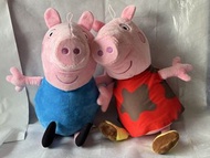 Peppa Pig 粉紅豬小妹 佩佩豬 毛絨公仔 玩具 兩隻一套