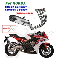 Exhaust Slip On FOR Honda CBR650F CBR650 CB650F 304 Stainless Steel Motorcycle Exhaust Full System M