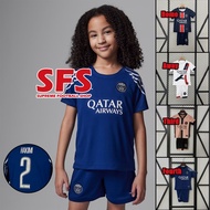 【SFS】 Top Quilty 24-25 PSG kids Jersey Soccer Football Jersey T-shirt Kid Children Sport Wears (Top+