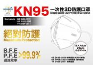 KN95 成人白色五層立體防護口罩 20片獨立包裝 醫用級 KF94 FFP2 立體口罩