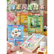 Notebook Pixel Style Pocket Notebook Primary School Student Notebook Fun Game Console Parkour Colori