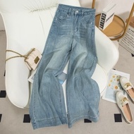 YOYO- New Trendy Highwaist Culottes Loose Wide Leg Jeans Korean StyleWanita