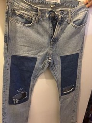 CK +Jeans +026+Slim fit 雙色破洞牛仔褲
