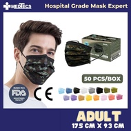 Camo green Color Surgical Facemask 3ply FDA Approved Medical Grade Face Mask 50pcs Non-China Medtecs Official sale