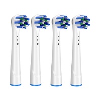 Replacement Toothbrush Head for Oral B Electric Tooth Brush Soft Bristle Refill Cross Action Deep Clean Teeth 4 Pcs/ Pack Oralb
