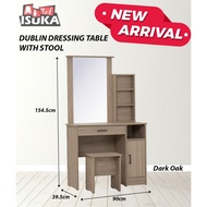 NEW MODEL  Dressing Table With Stool - DUBLIN | MODEL BARU  Meja Solek dengan Shell & Kerusi - DUBLI