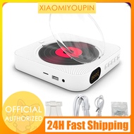 🔥READY STOCK🔥 KC-909 Portable CD Player Built-in Speaker Stereo CD Players with Double 3.5mm Headphones Jack LED Screen Wall Mountable CD Music Player with IR Remote Control Supports CD/BT/FM/TF Card/AUX