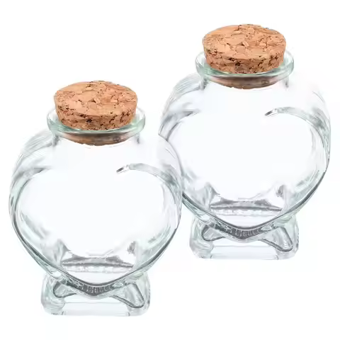 Fashion Clear Origami Stars Glass Bottle Peach Heart Shape Craft Wishing Bottle Drift Bottle for Hom