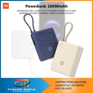 Xiaomi Integrated Cable Power Bank 10000mAh Ultra-fast Charging 33W Lightweight Powerbank USB-C
