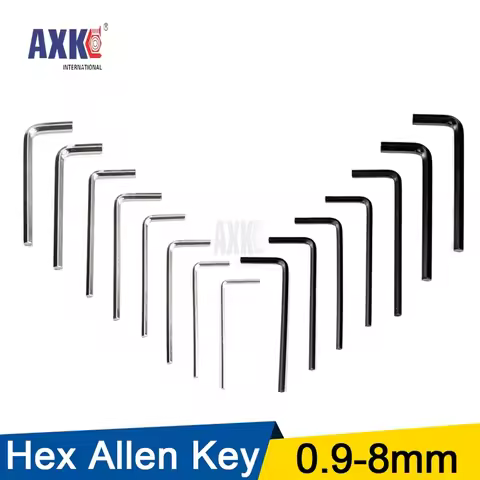 5-10pcs L shaped hex hexagon key allen wrench 0.9mm 1.5mm 2mm 2.5mm 3mm 4mm 5mm 6mm 8mm carbon steel