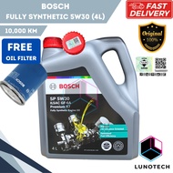 [ORIGINAL] FREE OIL FILTER 5W30 BOSCH Fully Synthetic Engine Oil Premium X7 4 Litres (4L)