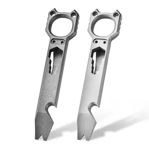 FEGVE Titanium EDC Pry Bar Bottle Opener Crowbar Wrench Screwdriver Compact