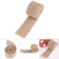 meyishop Burlap Jute Roll Decorative Hessian Fabric for Making Christmas Party Ornaments ( 1)
