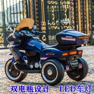 Children's Electric Car Motorcycle Boy Tricycle Can Sit Adult Rechargeable Double Baby's Stroller Large Toy Car