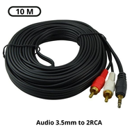 Kabel Audio To 2 RCA 10 meter