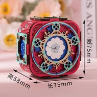 Creative Christmas Gift DIY 3D Light-Up Music Box Wooden Handcrafted Assembly Jewelry Box