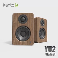 Kanto YU2 立體聲書架喇叭- 胡桃木紋款