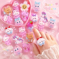 W! Yellow Rabbit Children's Ring Accessories (3pcs) Pink Princess Motif Gives Randomly 69080100