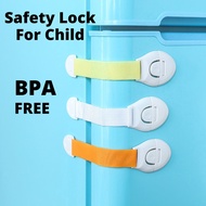 Safety Lock for Child Baby Kunci Keselamatan untuk Bayi Kanak-kanak Peti Sejuk Cabinet Refrigerator Lock 宝宝安全锁双面胶儿童抽屉柜门