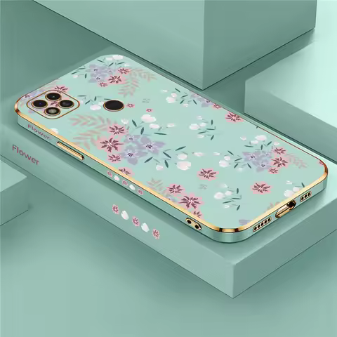Plating Case For Xiaomi Redmi 13C 12C 10C 9T 9A 9C 9i 10A A2 Plus Silicone Soft Flower Shockproof Ph