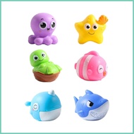 Light up Bath Toys Sea Animal Bath Tub Toys Water Games 6X Preschool Learning Interactive Baby Showe