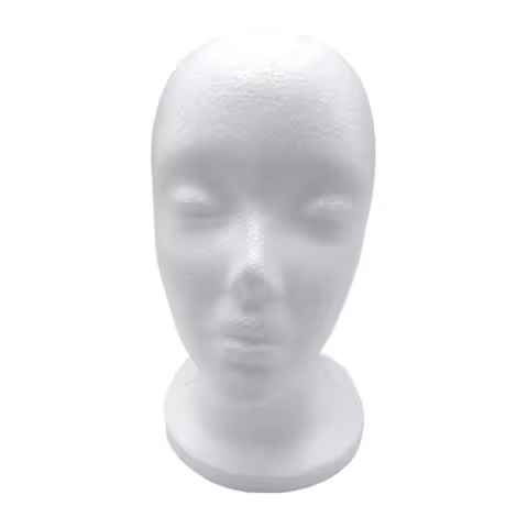 Foam Female Mannequin Head Model EPS Flocking Wigs Glasses Cap Display Holder Stand Model Photo Stud