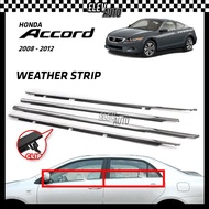 Honda Accord TAO 2008 - 2012 CHROME Weatherstrip Window Rubber Seal Door Belt Moulding Strip Getah A