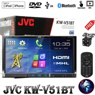 เครื่องเสียงรถยนต์ jvc 2 din รุ่น KW-V51BT หน้าจอขนาด 7นิ้ว เล่นแผ่นได้ มีHDMI พร้อมกล้องถอยหลัง