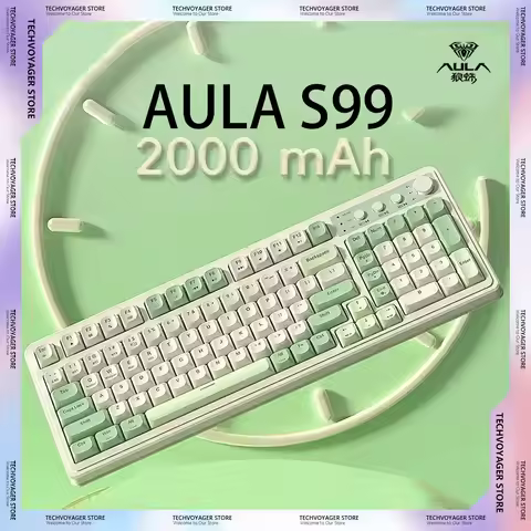 AULA S99 S99 Pro Gaming Keyboards RGB Mute 99 Keys Ergonomic Customized 2.4G Wireless Wired Tri Mode