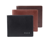 [ELLE HOMME] ELLE Wallet Flip Up 3 Pane Exquisite Cowhide Short Wallet/Wallet/Men's (Black, Dark Cof