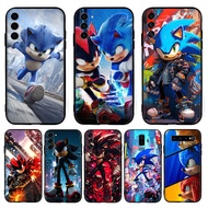 TPU Luxury Black Silicone Soft Case【L-9】Anime Sonic the Hedgehog for Samsung A01 EU A02 M02 A03S A03
