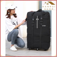 Oxford Fashion 4-layer foldable travel luggage bag 82x28x48cm (Black)