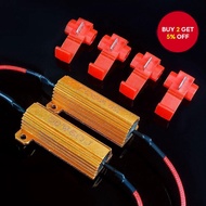 Car Turn Signal Resistor 2 Set 50W Aluminum Shell Power Resistor 5R-100R