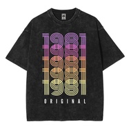 Oversized T-shirt 1981 washed washing vintage tee