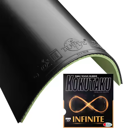 KOKUTAKU INFINITE Table Tennis Rubber TUPLE Large Pores High Elastic Speed Spin Inner Energy Green P
