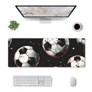 White and red football Mouse Pad, Extra-Large Rubber Keyboard Pad Keyboard Pad, Desk Mat, Writing Pa