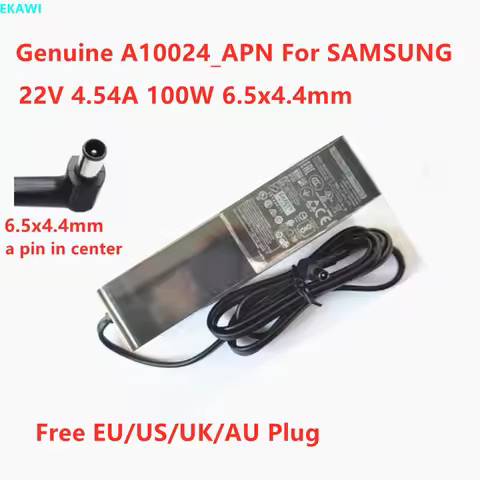 Genuine A10024_APN 22V 4.54A 100W BN44-01137A AC Adapter For SAMSUNG LC27G75ST LS34E790 TV Monitor P