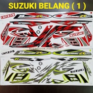 SUZUKI BELANG ( 1 ) BODY STICKER / WHITE / RED / BODY COVER STRIPE