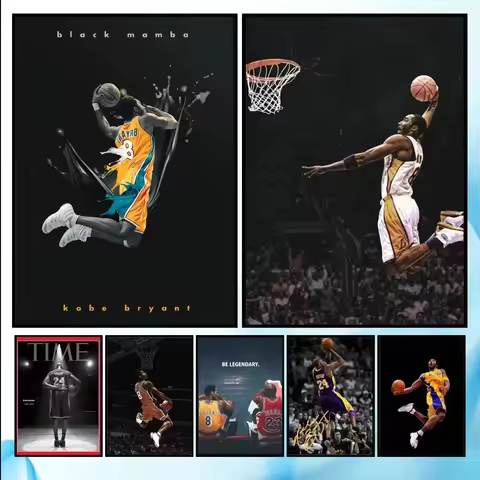 Basketball K-Kobe B-Bryant Poster HD canvas painting home living room bar decoration