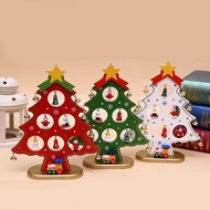 Wooden Christmas Tree DIY Christmas Hanging Ornament Christmas Gift for Kids Children Table Home Dec