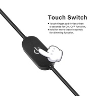 GINTOOYUN USB Power Switch Cable USB 2.0 A To Type C ชาย LED Touch Dimmer Cord Single สี Dimming On 