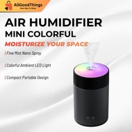300ml H2O Air Humidifier Portable Mini USB Aroma Diffuser With Cool Mist for Bedroom Home Car Purifi