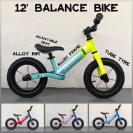VVM: (ALLOY) BALANCE PUSH BIKE 12INCH TUBE TYRE AGE 2-5