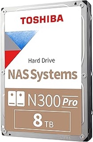 Toshiba N300 PRO 8TB Large-Sized Business NAS (up to 24 bays) 3.5-Inch Internal Hard Drive - Up to 3