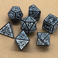 7Pcs Polyhedral Metal Dice Set DND Dice Club Party Family RPG Role Playing D4 D6 D8 D12 D20 Metal Di