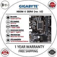 USED Gigabyte H610M-K D4 Original Desktop For Intel H610 DDR4 Motherboard M.2 NVMe SSD LGA 1700 Supp