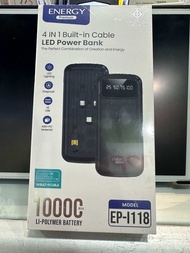 แบตสำรอง 10000 mAh 4in1 เพาเวอร์แบงค์ Energy EP-I118 มีสายในตัว Fast charge 2A พาวเวอร์แบงค์ ไม่แพง
